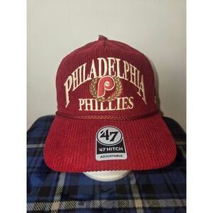 Philadelphia Phillies 47 Brand Maroon Coopertown Pitch Out  Pitch Out Rope Hitch